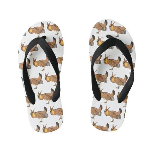 Grotere cartoon van prairie kinder teenslippers (Voetbed)