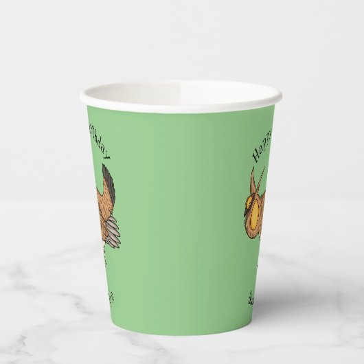 Grotere cartoon van prairie papieren bekers (Links)