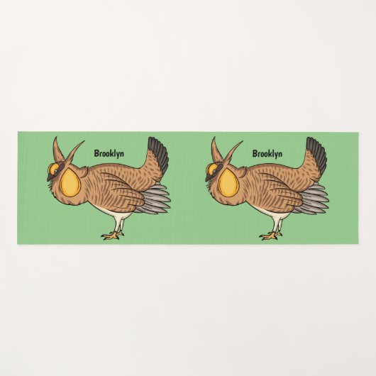 Grotere cartoon van prairie yogamat (Voorkant (horizontaal))