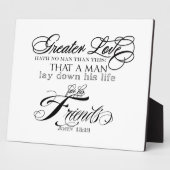 Grotere Liefde Aangepaste Plaquette Fotoplaat (Zijkant)