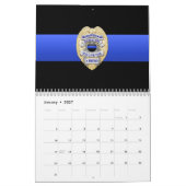 Grotere liefdesbadge Thin Blue Line Kalender (Jan 2027)