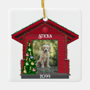 Grotere puppy rechthoekig uploaden Foto-dog Keramisch Ornament