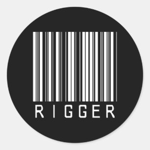 Grotere streepjescode ronde sticker