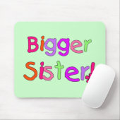 Grotere zuster Tshirts en cadeautjes Muismat (Met muis)