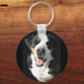Grotere Zwitserse berghond: Happy Sleutelhanger (Voorkant)