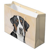 Grotere Zwitserse berghondschilderkunst - Oorspron Groot Cadeauzakje (Voorkant Gekanteld)