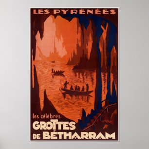 Grotes de Bétharram France Vintage Poster 1910