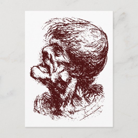 grotesk man 2 briefkaart (Voorkant)