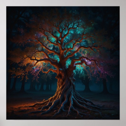 Groteske binaire boomentiteit Twisted Branch Poster (Voorkant)