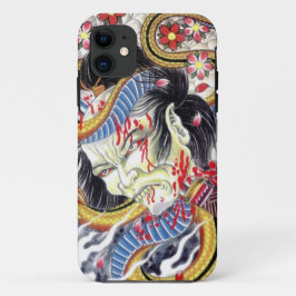 Groteske & Slang Tattoo Ontwerp iPhone 11 Hoesje