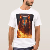 Grotesque conception de T-shirt Wolf démonique (Devant)