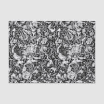 Grotesque Garden Black en White Tissue Paper