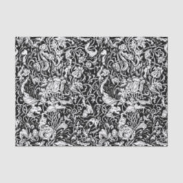 Grotesque Garden Black en White Tissue Paper Tissuepapier