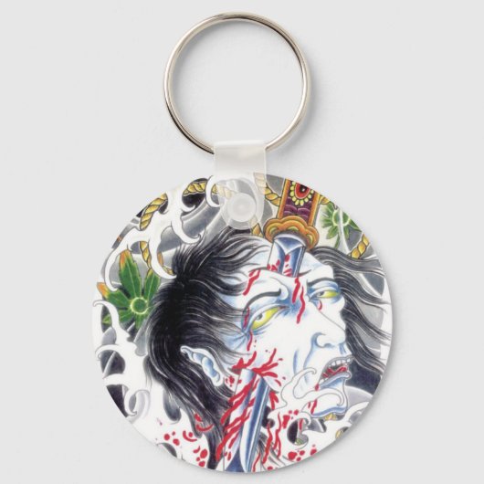 Grotesque Head en Sword Sleutelhanger (Voorkant)