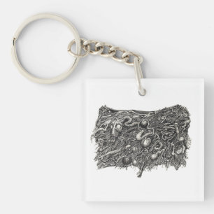 Grotesque Number 1, door Brian Benson Sleutelhanger