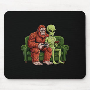 Grotevoet Alien Videogames Gamen Sasquatch Ufo Man Muismat