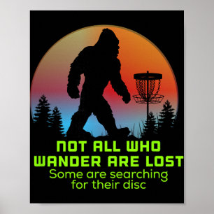 Grotevoet Disc Golf Sasquatch Ketting Gooier Grapp Poster