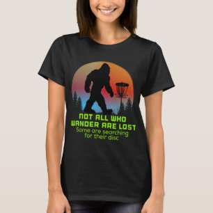 Grotevoet Disc Golf Sasquatch Ketting Werper Grapp T-shirt