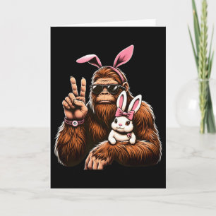Grotevoet Konijn Grappige Pasen Dag Sasquatch Kaart