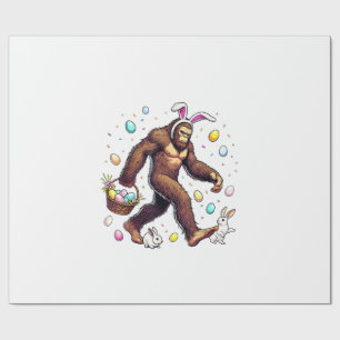 Grotevoet Pasen Dag Grappige Sasquatch Schattige K Cadeaupapier