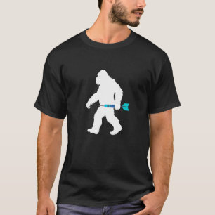 Grotevoet Pijlen Speler Sasquatch Dartbord Werper T-shirt