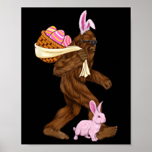 Grotevoet Sasquatch Konijn Paaskonijn Bysket Jacht Poster