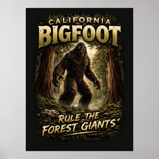 Grotevoet Sasquatch Poster (Voorkant)