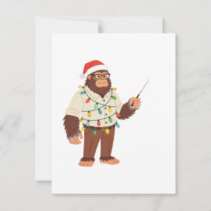 Grotevoet Sasquatch Verpleegster Kerst Verpleging Notitiekaartje