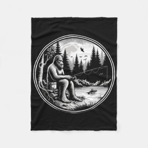 Grotevoet Vismeer Sasquatch Visser Funny Vis Fleece Deken