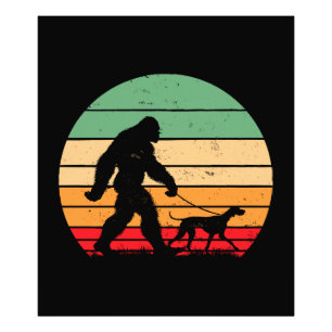 Grotevoet Wandelende Duitse Korthaar Hond Vin Foto Afdruk