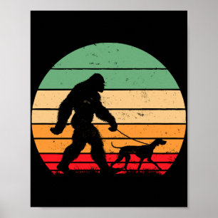 Grotevoet Wandelende Duitse Korthaar Hond Vin Poster