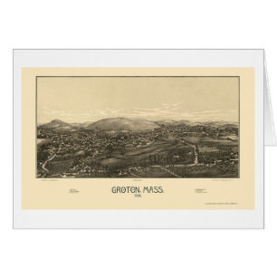 Groton, carte panoramique de mA - 1886