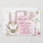 Grotte lapin lapin lapin bébé douche Invitations (Devant)