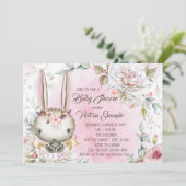 Grotte lapin lapin lapin bébé douche Invitations (Debout devant)