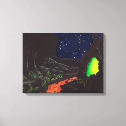 Grotte luminescente : Impression en toile non déco (Recto)