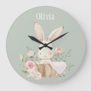 Grotte rose Blush Sage Vert Nom Nourriture Horloge