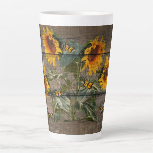 Grotte rustique Tournesol Latte Mug
