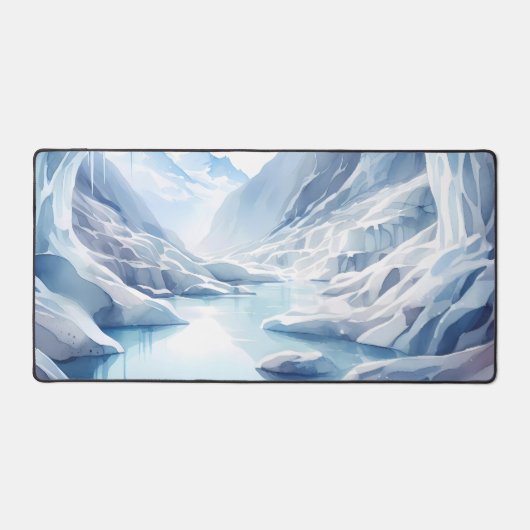 Grottes de glace d'aquarelle à l'intérieur des gla (Recto)