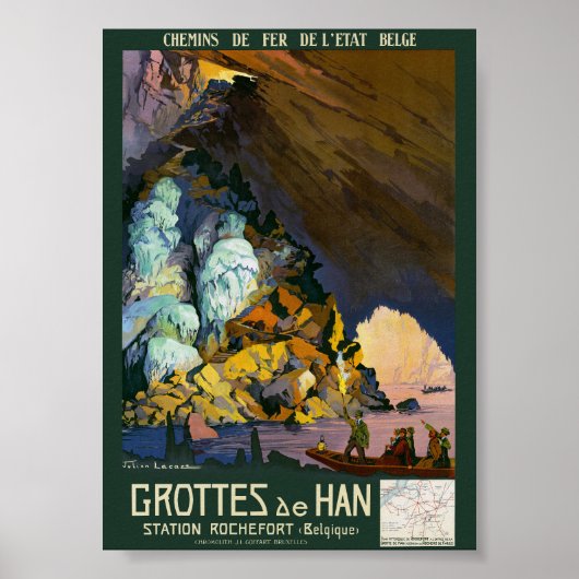 Grottes de Han Vintage Poster 1922 (Voorkant)