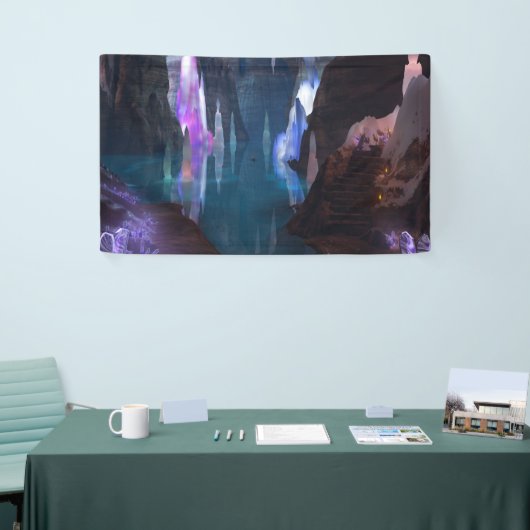 Grottes rayonnantes par bannière nocturne (Salon professionnel)