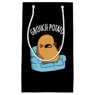Grouch Aardappel Grappig Veggie Puns Donker BG Klein Cadeauzakje