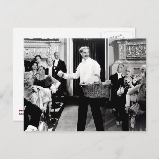 Groucho Marx Brothers Nuit à l'Opéra Carte postale (Devant / Derrière)