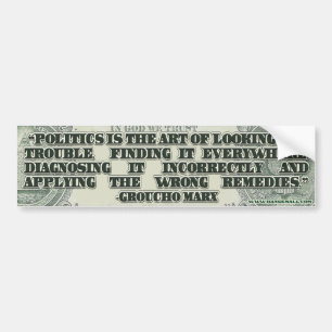 Groucho Marx over politiek Bumpersticker