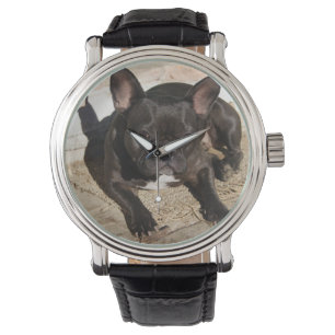 Grouchy French Bulldog Horloge