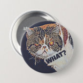 Grouchy Grumpy Cat Grappig Wat? Ronde Button 7,6 Cm (Voorkant /achterkant)