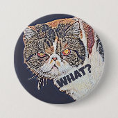 Grouchy Grumpy Cat Grappig Wat? Ronde Button 7,6 Cm (Voorkant)