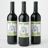 Grouchy Rabbit Étiquette de bouteille de vin de Pâ (Bouteilles)