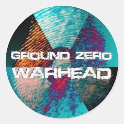 Ground Zero Warhead vingerafdruk Ronde Sticker (Voorkant)