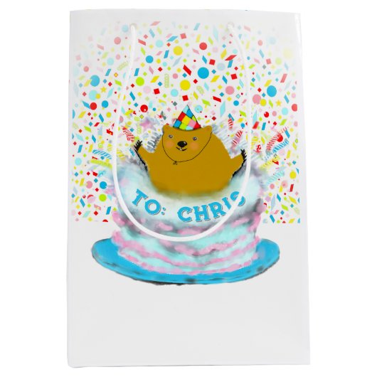 Groundhog Birthday Gift Bag Medium Cadeauzakje (Voorkant)