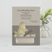 Groundhog dans une invitation de partie de panier (Debout devant)